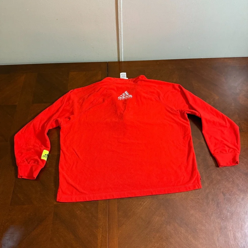 Vintage adidas Equipment Fleece Quarter Zip Pullover Red Men's M EQT‎ 90s
